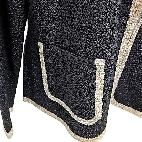 Travelers Collection by Chico's Blazer Jacket Black Tan Womans Sz 1 (USA Small) - Picture 6 of 11